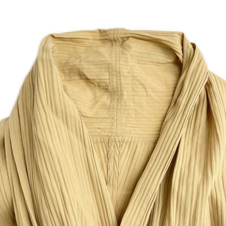  JURGEN LEHL ヨーガンレール カーディガン プリーツ Mサイズ レディース ミセス ベージュ ブラウン