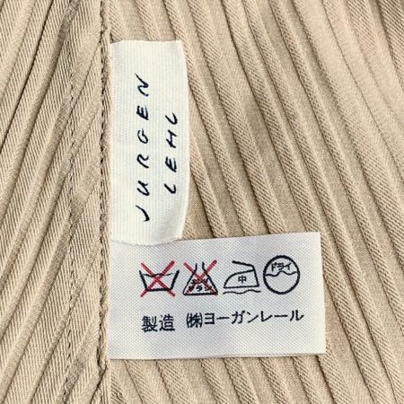 JURGEN LEHL ヨーガンレール カーディガン プリーツ Mサイズ レディース ミセス ベージュ ブラウン