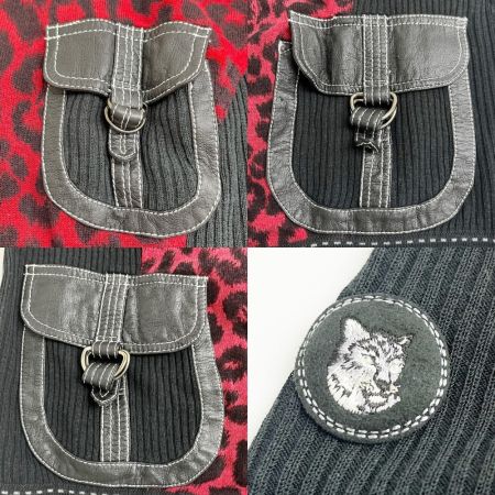  伊太利亜 ITALIYA イタリヤ 半袖カットソー ヒョウ柄 13号 レディース ミセス レッド