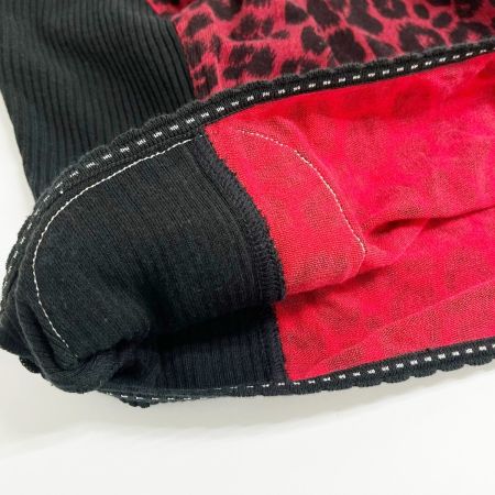  伊太利亜 ITALIYA イタリヤ 半袖カットソー ヒョウ柄 13号 レディース ミセス レッド