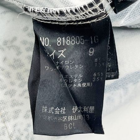  伊太利亜 ITALIYA イタリヤ パンツ ヒョウ＆ゼブラ サイド ミニワッペン 9号 レディース  ブルー