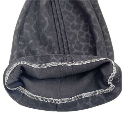  ITALIYA イタリヤ 伊太利屋 パンツ ボトムス 9号 ヒョウ柄 3ライン レディース ミセス ブラック