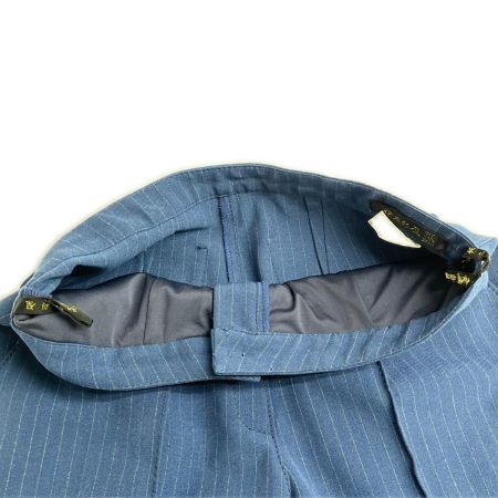  ITALIYA イタリヤ 伊太利屋 パンツ 9号 ストライプ ポッケGK レディース ミセス ブルー