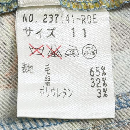  ITALIYA イタリヤ 伊太利屋 パンツ 11号 ビッグペイズリー レディース ミセス スカイブルー