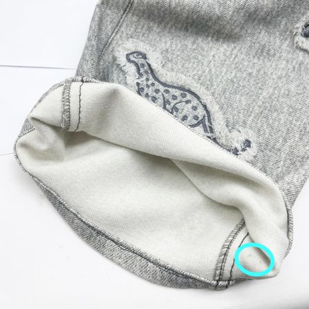  ITALIYA イタリヤ 伊太利屋 パンツ 9号 エレファント ゼブラ ジェラフ ワッペン レディース ミセス ライトグレー