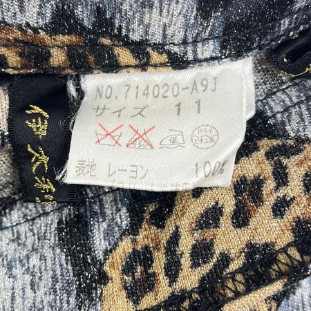  ITALIYA イタリヤ 伊太利屋 アンダーウェア スパッツ 11号 ヒョウ柄 レディース ミセス