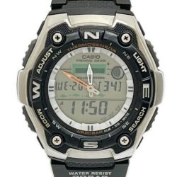 ◆◆ CASIO カシオ FISHING GEAR 腕時計 デジアナウォッチ フィッシングギア クォーツ 本体のみ  AQW-101 ブラック Bランク