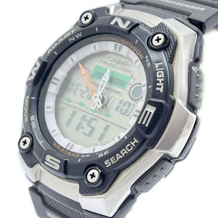  CASIO カシオ FISHING GEAR 腕時計 デジアナウォッチ フィッシングギア クォーツ 本体のみ  AQW-101 ブラック