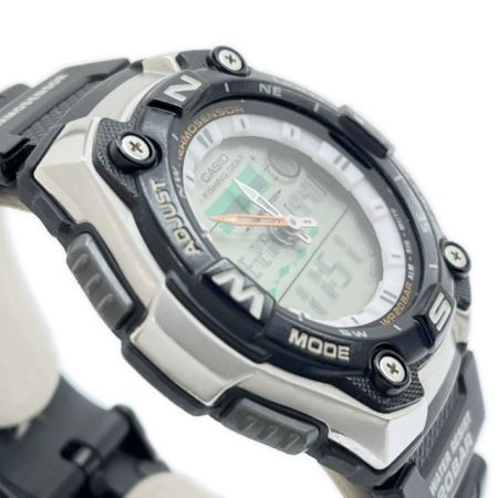  CASIO カシオ FISHING GEAR 腕時計 デジアナウォッチ フィッシングギア クォーツ 本体のみ  AQW-101 ブラック