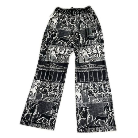  ITALIYA イタリヤ 伊太利屋 パンツ ボトムス 9号 ホース柄 ブラック レディース ミセス