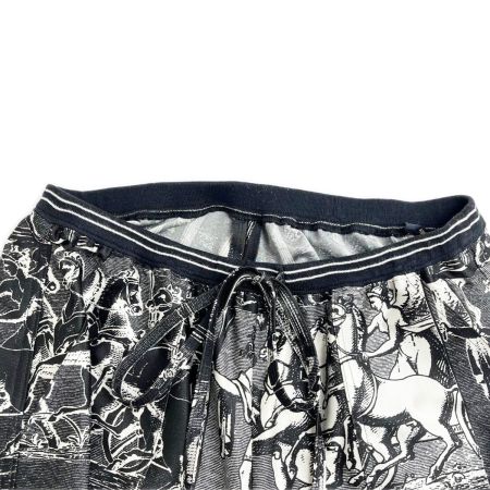  ITALIYA イタリヤ 伊太利屋 パンツ ボトムス 9号 ホース柄 ブラック レディース ミセス