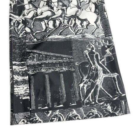  ITALIYA イタリヤ 伊太利屋 パンツ ボトムス 9号 ホース柄 ブラック レディース ミセス