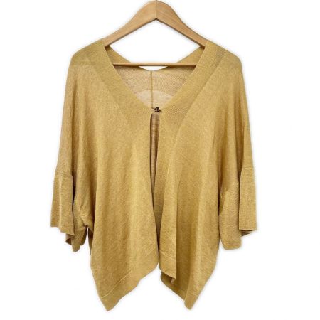  JURGEN LEHL ヨーガンレール カーディガン Mサイズ レディース ミセス ベージュ ブラウン