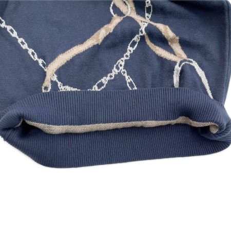  RALPH LAUREN ラルフローレン ニット セーター Mサイズ ベルティングプリント メンズ ネイビー