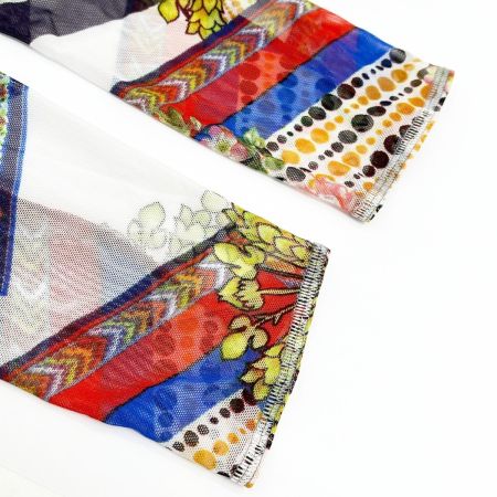  ITALIYA イタリヤ 伊太利屋 カットソー 9号 レーシータートルカーデ風 レディース  レッド×グレー