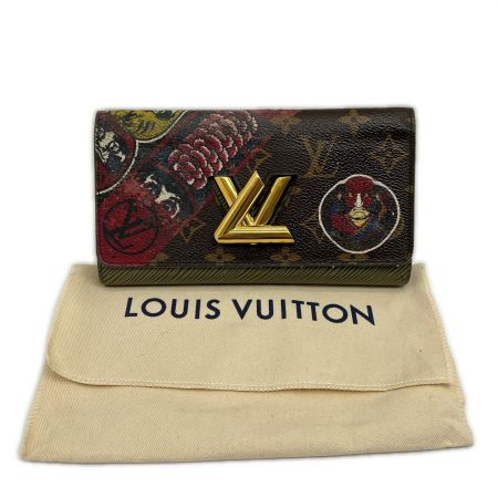  LOUIS VUITTON ルイヴィトン 長財布 ポルトフォイユ･ツイスト 山本寛斎コラボ イニシャル入 M67260 ブラウン系