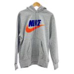 ◆◆ NIKE ナイキ パーカー ロゴ スウェット Mサイズ メンズ  FN3105-063 ライトグレー Sランク