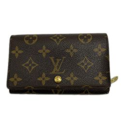 ◆◆ LOUIS VUITTON ルイヴィトン 2つ折り財布 ポルト モネ・ビエ トレゾール M61730 ブラウン系 Cランク