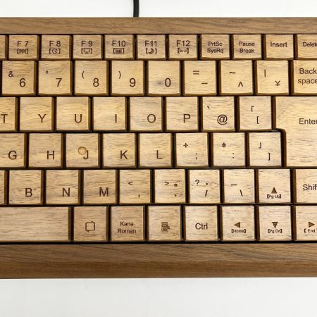  Hacoa ハコア 木製キーボード 2018年製 箱付 パソコン PC周辺機器 full keyboard
