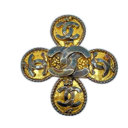  CHANEL シャネル ココマーク ブローチ 96/A ゴールド