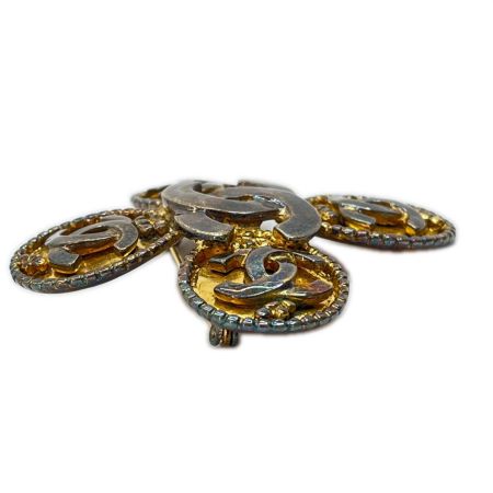  CHANEL シャネル ココマーク ブローチ 96/A ゴールド