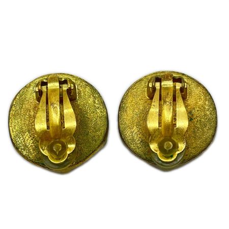  CHANEL シャネル ココマーク イヤリング 94 P 変色・スレ有 ゴールド×ブラック