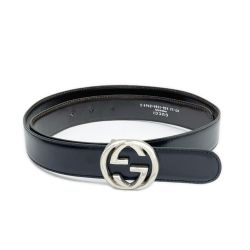 ◆◆ GUCCI グッチ ベルト GGロゴ バックル 80.32 036・1406・2964・5 黒 メンズ ブラック Bランク