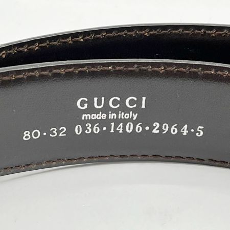  GUCCI グッチ ベルト GGロゴ バックル 80.32 036・1406・2964・5 黒 メンズ ブラック