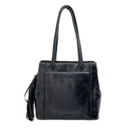 ◆◆ CHANEL シャネル ショルダーバッグ ハンドバッグ ロゴフリンジ 5319963 布袋・ギャランティーカード付  ブラック Bランク