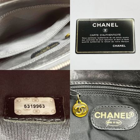  CHANEL シャネル ショルダーバッグ ハンドバッグ ロゴフリンジ 5319963 布袋・ギャランティーカード付  ブラック