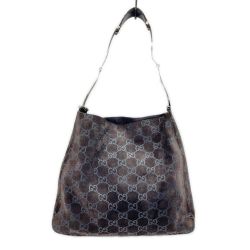 ◆◆ GUCCI グッチ ショルダーバッグ GG スウェード SS棒 レディース 001-3181 ブラウン Bランク