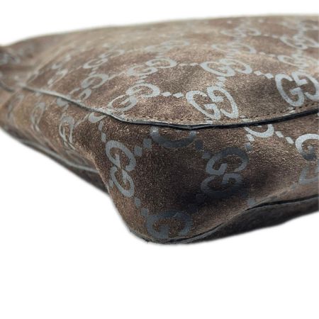  GUCCI グッチ ショルダーバッグ GG スウェード SS棒 レディース 001-3181 ブラウン