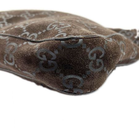  GUCCI グッチ ショルダーバッグ GG スウェード SS棒 レディース 001-3181 ブラウン