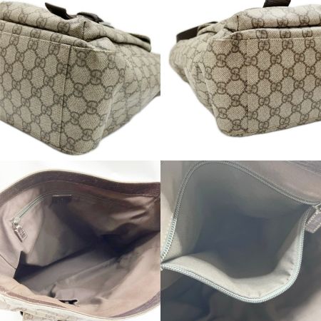 GUCCI グッチ トートバッグ GGスプリームキャンバス レザー ショルダーバッグ レディース 141196 ブラウン
