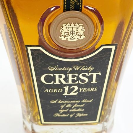 【北海道内限定発送】 CREST サントリークレスト CREST12年 700ml 43％ ジャパニーズウィスキー デキャンター 箱付 未開栓