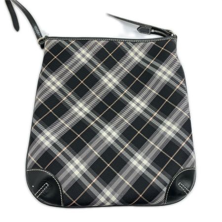  BURBERRY BLUE LABEL バーバリーブルーレーベル ショルダーバッグ チェック柄 ブラック×グレー