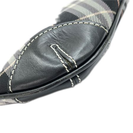  BURBERRY BLUE LABEL バーバリーブルーレーベル ショルダーバッグ チェック柄 ブラック×グレー