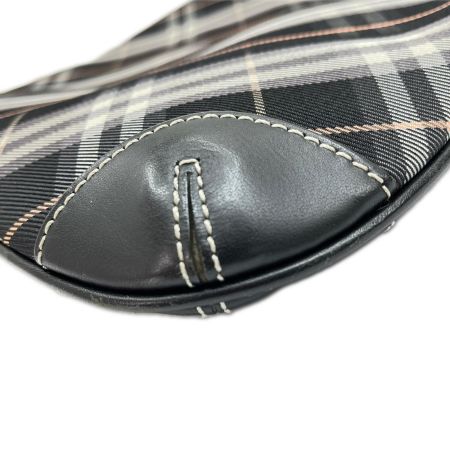  BURBERRY BLUE LABEL バーバリーブルーレーベル ショルダーバッグ チェック柄 ブラック×グレー