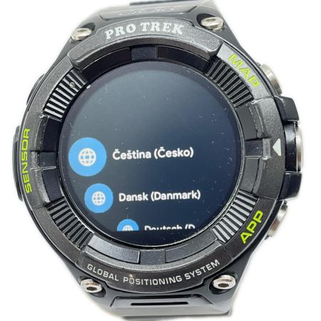  CASIO カシオ スマートウォッチ腕時計 PRO TREK タバコ匂い有り WSD-F21HR-BK ブラック