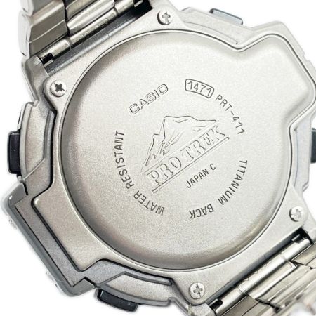  CASIO カシオ 腕時計 クォーツ 本体のみ PRO TREK メンズ チタン PRT-411