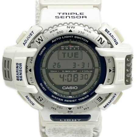  CASIO カシオ 腕時計 クォーツ PRO TREK クォーツ 本体のみ ナイロン ホワイト 白 PRT-40