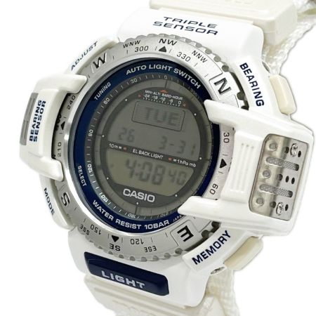  CASIO カシオ 腕時計 クォーツ PRO TREK クォーツ 本体のみ ナイロン ホワイト 白 PRT-40