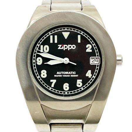  ZIPPO ジッポー 腕時計 自動巻き 本体のみ チタン ブラック シルバー メンズ