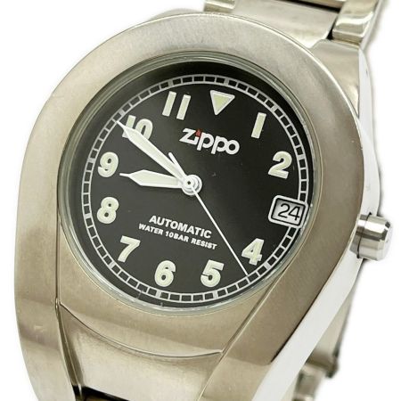  ZIPPO ジッポー 腕時計 自動巻き 本体のみ チタン ブラック シルバー メンズ