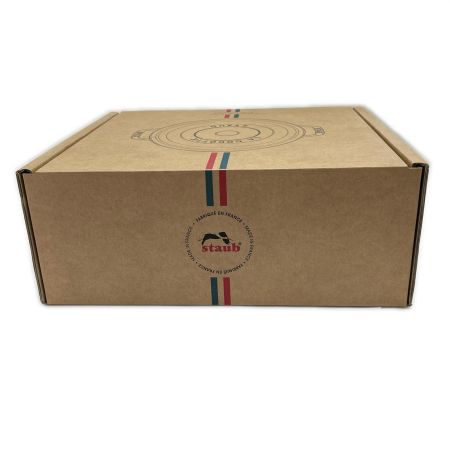  STAUB ストウブ 両手鍋 シャローココットラウンド 26cm ミトン付 4L チェリー