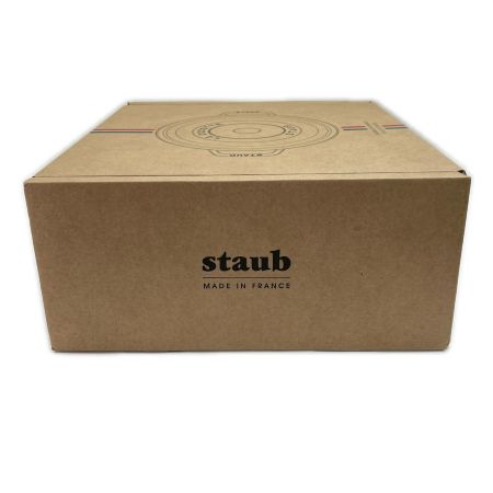 STAUB ストウブ 両手鍋 シャローココットラウンド 26cm ミトン付 4L チェリー