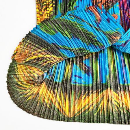  ISSEY MIYAKE イッセイミヤケ PLEATSPLEASE プリーツシャツ サイズ3 レディース PP14JD244 ブルー