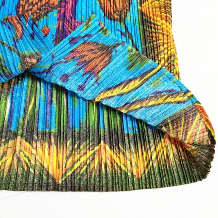  ISSEY MIYAKE イッセイミヤケ PLEATSPLEASE プリーツシャツ サイズ3 レディース PP14JD244 ブルー