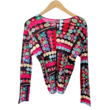  ISSEY MIYAKE イッセイミヤケ PLEATSPLEASE カットソー サイズ3 ビリヤード柄 トップス レディース PP73-JK671 ピンク