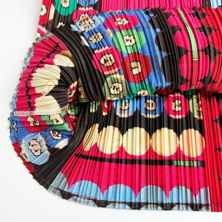  ISSEY MIYAKE イッセイミヤケ PLEATSPLEASE カットソー サイズ3 ビリヤード柄 トップス レディース PP73-JK671 ピンク